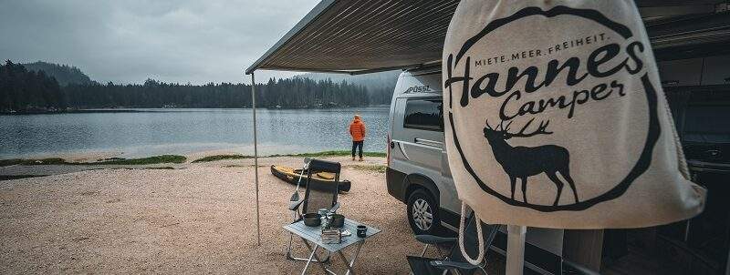 Wohnmobiltour für Anfänger - Halt am See