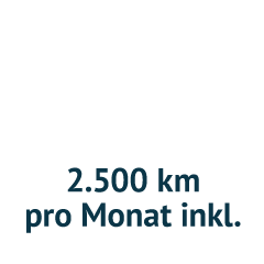 2.500 Kilometer pro Monat inklusive